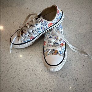 Limited Edition Low top converse All Star Mushroom/Butterfly girl shoes